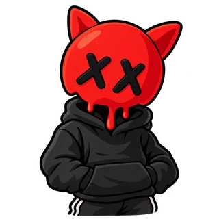 Red X-eyed Sick Boi-inspired mask